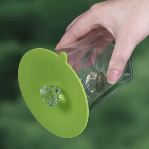 Vista 6 de IPHOX Juego de 6 fundas creativas para tazas, antipolvo, sello hermético, tapas de silicona de grado alimenticio