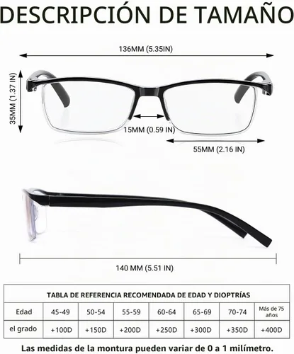 Vista 5 de TERAISE Gafas de Lectura Anti-luz Azul de Moda para Hombres y Mujeres Lector de Computadora 3 negro + 1 sol