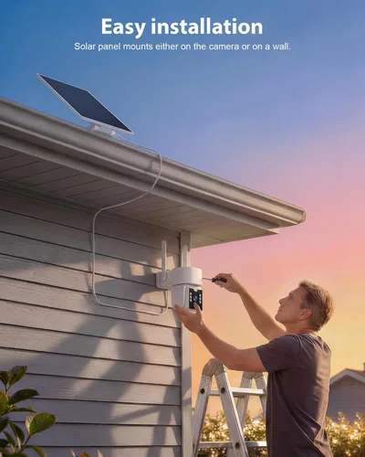 Vista 7 de Cámara de seguridad inalámbrica para exteriores 2PCK - 5G y 2.4G Wi-Fi para exteriores, panorámica/inclinación 2K de 360°, funciona con energía