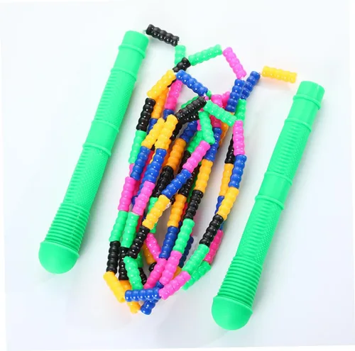 Vista 8 de NOLITOY 5 piezas de cuerda de saltar Slub diseño ejercicio cuerdas para niños estudiantes ligero entrenamiento fitness colores a granel