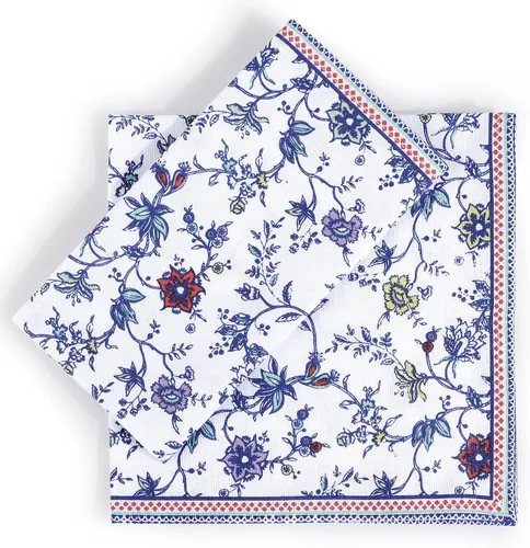 Vista 82 de Fingercraft - Juego de 12 servilletas de tela de mezcla de algodón y lino, con estampado, perfecta para fiestas, cenas, bodas, cócteles y Navidad