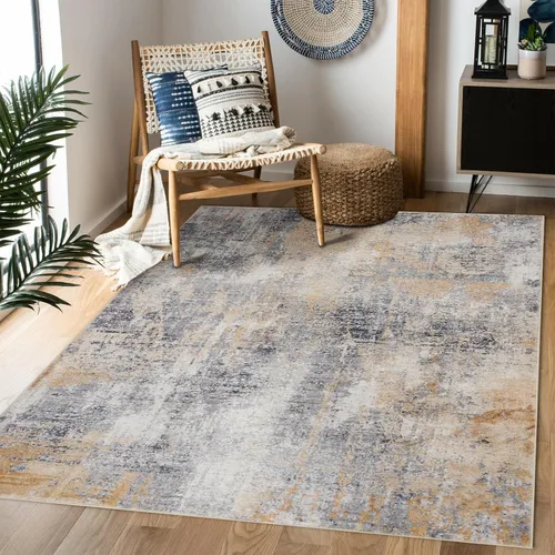 Vista 41 de Alfombra de área de 5 x 7, alfombra bohemia vintage, ultra suave, de pelo bajo, lavable, antideslizante, resistente a las manchas, alfombra impresa