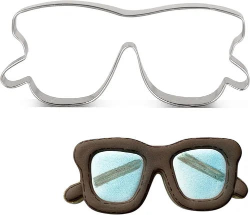 Vista 7 de LILIAO Cortador de galletas para gafas/gafas de sol, 4.6 x 1.8 pulgadas, acero inoxidable Decent Size, Simple Classic Shape, Premium Stainless