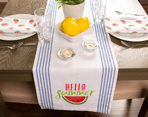 Vista 4 de DII Watermelon Collection - Camino de mesa, 14x72, Hello Summer