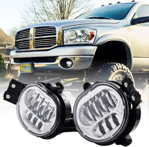 Vista 13 de BICYACO Luz antiniebla LED con DRL para Dodge Ram 1500 2500 3500 2002-2009