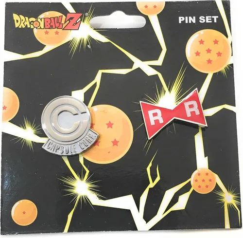 Vista 3 de Great Eastern Entertainment Dragon Ball Z Capsule Corp & Red Ribbon Army Pin Set