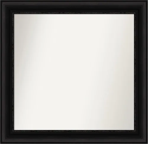 Vista 378 de Amanti Art Espejo personalizado, espejo de baño negro puente, espejo de pared o espejo de tocador de baño sobre el fregadero (26 x 26 pulgadas)
