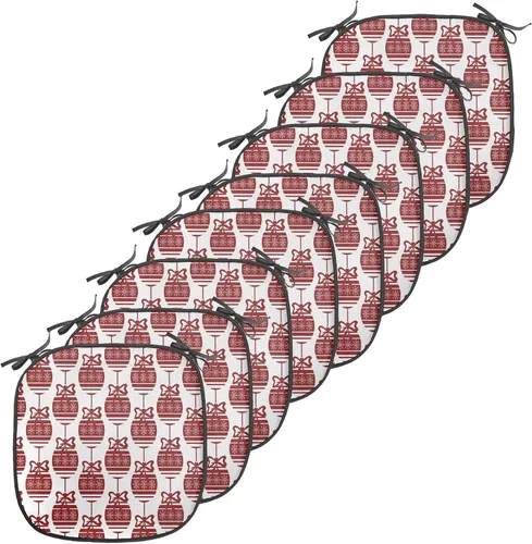 Vista 39 de Ambesonne Flamingo - Cojín de asiento para silla, diseño de fantasía exótica con elementos de vida silvestre hawaiana en colores pastel, acolchado