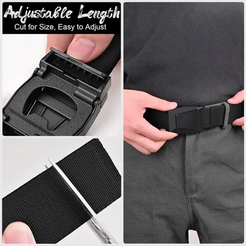 Vista 4 de KingMoore Cinturón para hombre - Cinturón de nailon táctico militar de 1.5 pulgadas con hebilla de liberación rápida