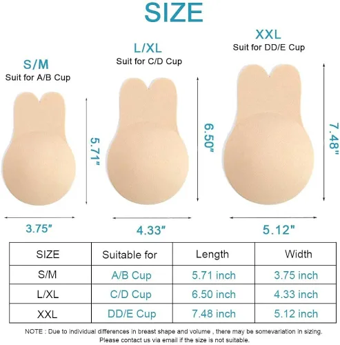 Vista 2 de 3 Pairs Invisible Adhesive Bra Anti-Penetration Point Adhesive BraBreast Lift Tape Push Up Strapless Nipple Covers