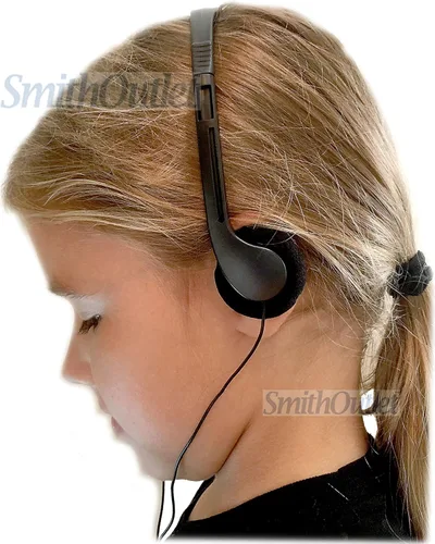 Vista 3 de SmithOutlet Paquete de 100 auriculares a granel para estudiantes con conector de 0.138 in para pruebas de aula, biblioteca, laboratorios