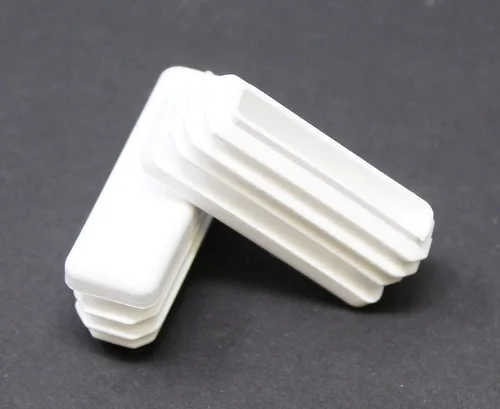 Vista 9 de Tapa rectangular blanca de plástico de 1/2 x 1-1/2 pulgadas, tapón de acabado, tapa de extremo de tubo de tubo, universal para silla duradera (2)