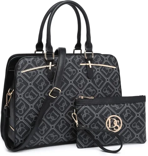 Vista 9 de Dasein - Juego de bolso y monedero para mujer, set de 2 piezas con 3 compartimentos, bolso con asa superior y correa para el hombro