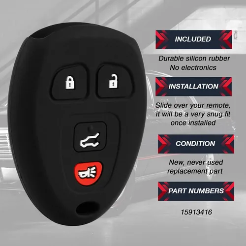 Vista 4 de Funda Protectora de Silicona para Llavero de Buick, Cadillac, Chevy, GMC, Pontiac, Saturn