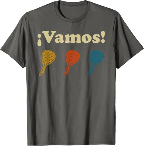 Vista 33 de Camiseta Vamos Padel Player Sport en Español Retro Hombre