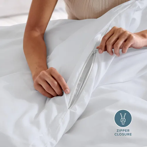 Vista 6 de Bare Home - Funda de edredón de ropa de cama extra larga - Colección premium de 1800 hilos súper suave - Funda de edredón ligera y fresca - Ropa