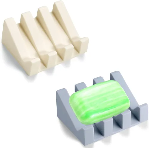 Vista 11 de Jabonera, Soporte para Pastilla de Jabón para Ducha para Baño, Cocina, Bañera, Fácil de Limpiar, Mantiene el Jabón Seco, Prolonga la Vida del Jabón