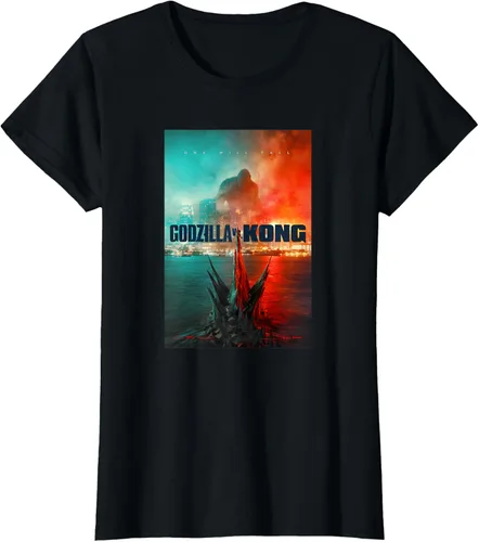 Vista 31 de Godzilla vs Kong - Camiseta oficial con póster, Negro