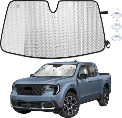 Vista 35 de EcoNour Parasol plegable de acordeón para parabrisas compatible con Tesla Model 3/Model Y 2017-2024 2025 2026, parasol delantero para ventana