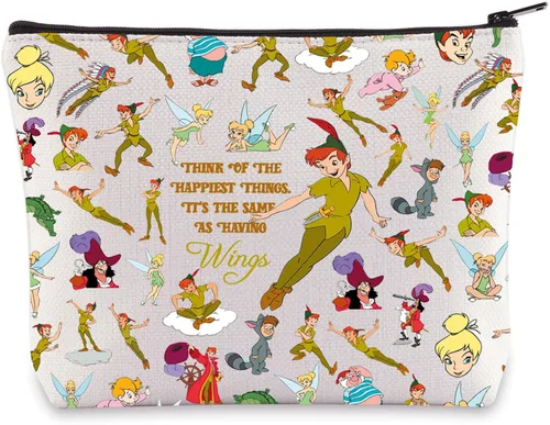 Vista 9 de WZMPA Bolsa de cosméticos de película de dibujos animados, regalo para fanáticos de cuentos de hadas, piensa en las cosas más felices, es lo mismo