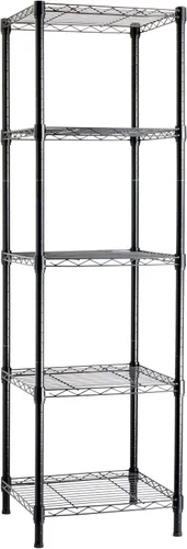 Vista 10 de Amazon Basics Estante organizador ajustable de alambre de acero resistente con 3 estantes para cocina, garaje, 23.2 pulgadas de largo x 13.4