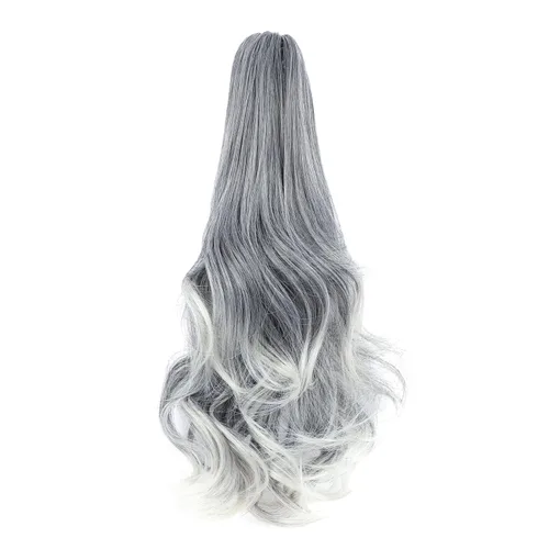 Vista 15 de Extensión de cola de caballo con clip de garra, de 18 pulgadas, extensiones de cabello ondulado largo para mujer, extensiones de cola de caballo