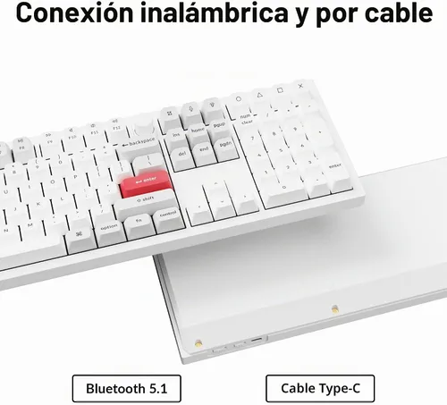 Vista 4 de Keychron Q6 Pro Teclado Mecánico Personalizado Completo de Aluminio RGB Inalámbrico/Con Cable para Mac Windows Linux, Botón Programable