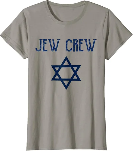 Vista 86 de Camiseta Jew Crew Jewish Star, gris, S