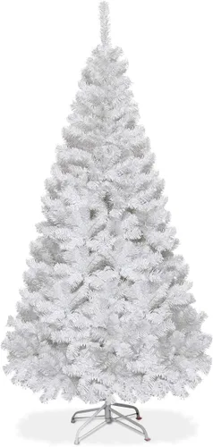 Vista 11 de GOFLAME Árbol de Navidad artificial de 4 pies con soporte de metal plegable