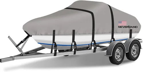 Vista 12 de Cubierta para barco 17-19 pies Fundas impermeables para barco Compatibles con bass, V-Hull y Tri-Hull, pesca y esquí, Runabout Bowrider, 17' 18' 19