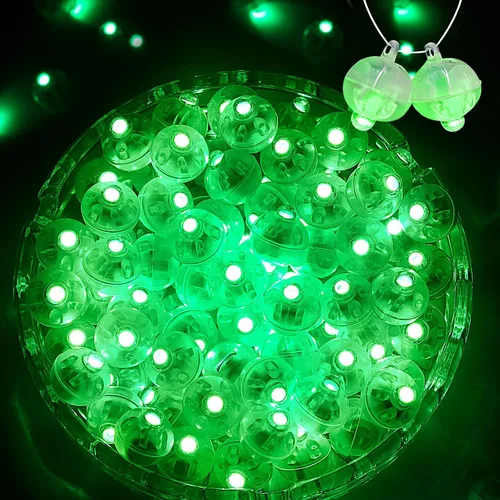 Vista 8 de 50 mini luces LED, globos de luz LED para decoraciones de fiesta, luces de fiesta de neón para linterna de papel, huevos de Pascua, fiesta de Rojo
