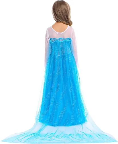 Vista 5 de Familycrazy Princess Costume, Princess Dresses for Girls Dress up Fancy Halloween Christmas for Toddler with Accessories