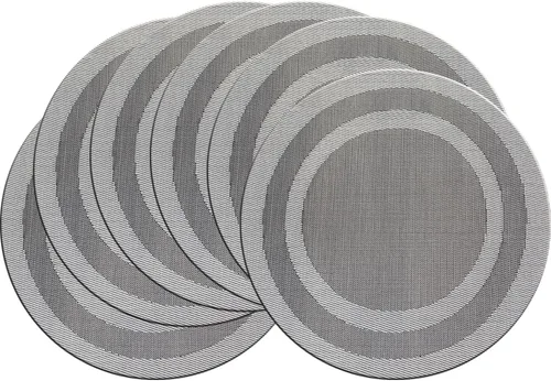 Vista 28 de PIGCHCY Juego de 4 manteles individuales en forma de cuña para mesa de comedor, tejido cruzado, lavables, resistentes al calor, manteles Bambúes