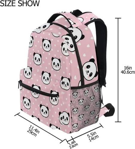Vista 21 de ATTX Linda mochila con diseño de panda para niños y niñas, Panda-h, Ciclismo