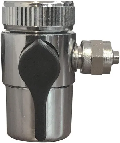 Vista 7 de Grifo de cocina de 2 vías Válvula desviadora de ósmosis inversa/divisor con rosca hembra M22 (≈22 mm) y salida de tubo de RO de 1/4 OD para filtro