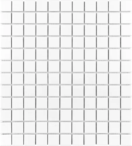 Vista 6 de Metro - Azulejo cuadrado de mosaico de porcelana, 10-3/4 x 11-3/4 pulgadas, color blanco mate