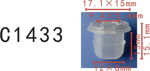 Vista 13 de Autobahn88 - Clip de remache tipo push-in para parachoques, compatible con Renault (OEM: 054000001R) (Paquete de 20)