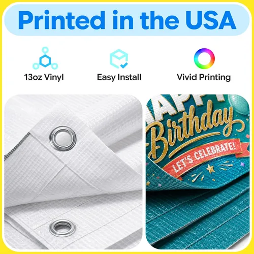 Vista 9 de Pancartas y letreros de vinilo personalizados de 1 x 1 pie, para interiores o exteriores, gran telón de fondo personalizado para fiestas, negocios