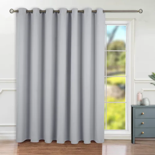 Vista 106 de BGment Cortina Oscurecedora para Puerta Corredera, Cortina Divisoria Opaca Ancha para Sala de Estar de 84 Pulgadas de Largo, Cortina Térmica de Rosa