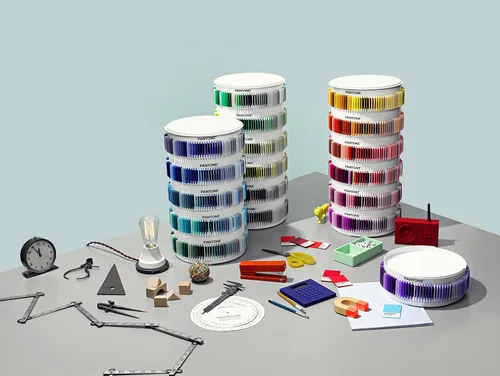 Vista 2 de Pantone Sistema a juego – Colección de chips estándar de plástico 1,755 colores puntuales Pantone como chips estándar de plástico PSC-PS1755