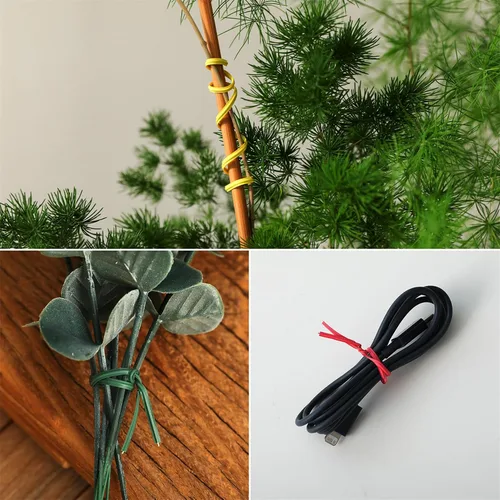 Vista 7 de Tangyinrd 300 lazos de plástico rojo de 5 pulgadas, bridas para cables, para bolsos, herramientas de jardinería