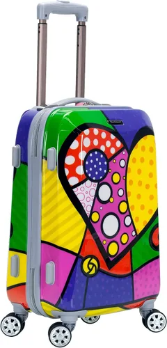 Vista 8 de Rockland Melbourne Hardside - Maleta con ruedas giratorias expandibles, corazón, 2 piezas (20"28"), Corazón, Maleta giratoria extensible Melbourne