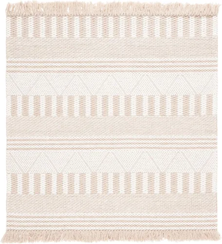 Vista 9 de SAFAVIEH Natura Collection - Alfombra de pasillo de 8 pies, color marfil y gris topo, diseño moderno, ideal para zonas de alto tráfico en pasillo