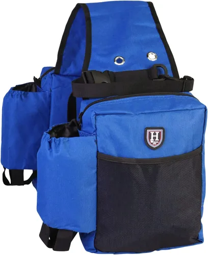 Vista 8 de Harrison Howard Equestrian Western Saddle Bag Nylon Botella de agua/engranaje Portador Conveniente Saddle Bag Negro