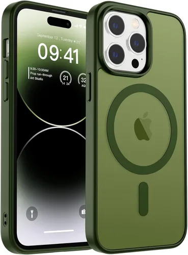 Vista 115 de zapica Funda magnética para iPhone Air, con protector de pantalla de vidrio templado, compatible con MagSafe, translúcida mate, a prueba de golpes