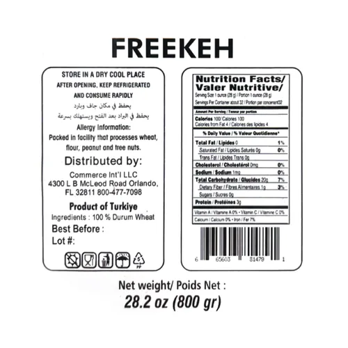 Vista 2 de Eastern Feast - Freekeh de trigo duro, 28.22 oz (28.2 onzas), producto de Turquía