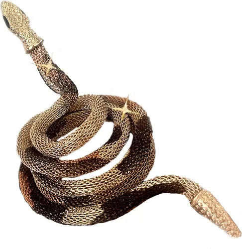 Vista 13 de Pulsera de serpiente flexible LAKIYOYO para mujer, gargantilla punk ajustable - Collar de medusa flexible multiuso, joyería de Halloween