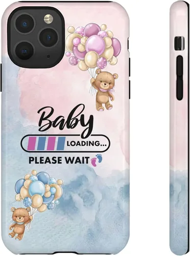 Vista 6 de Cute Baby Loading Phone Case for iPhone Models and Variants - Sweet Maternity Phone Cover for Pregnancy Reveal or Baby Shower