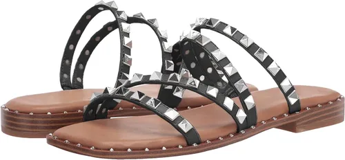 Vista 6 de JeimPoey Sandalias planas para mujer con puntera abierta, con tiras planas