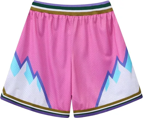Vista 9 de BOOMLEMON Pantalones cortos de baloncesto para hombre, pantalones cortos de entrenamiento de gimnasio, pantalones cortos deportivos de malla